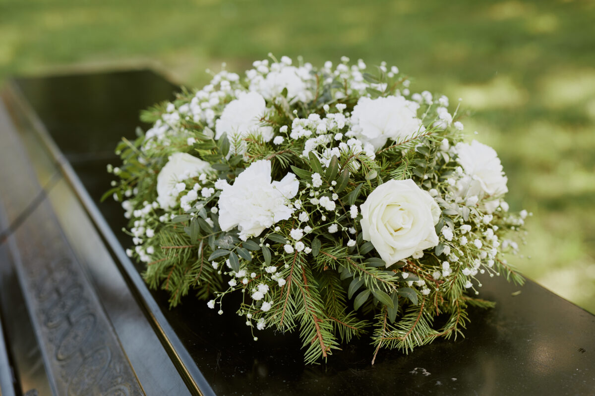 Big Bouquet on Coffin